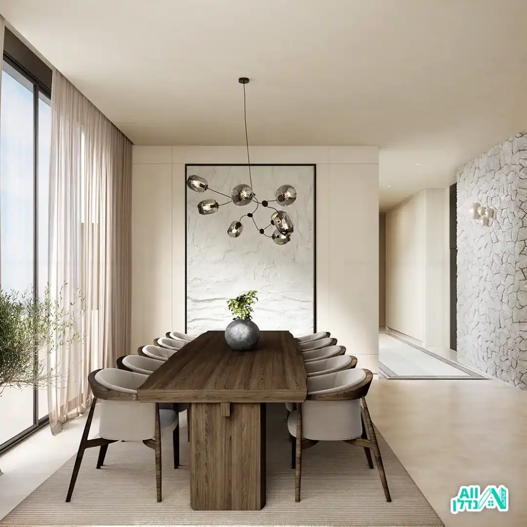 הדמייה לעיצוב של פנים דירת יוקרה