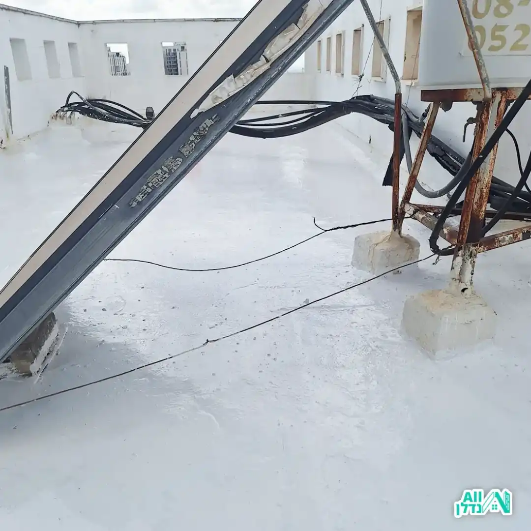 גג שנצבע בחומר איטום