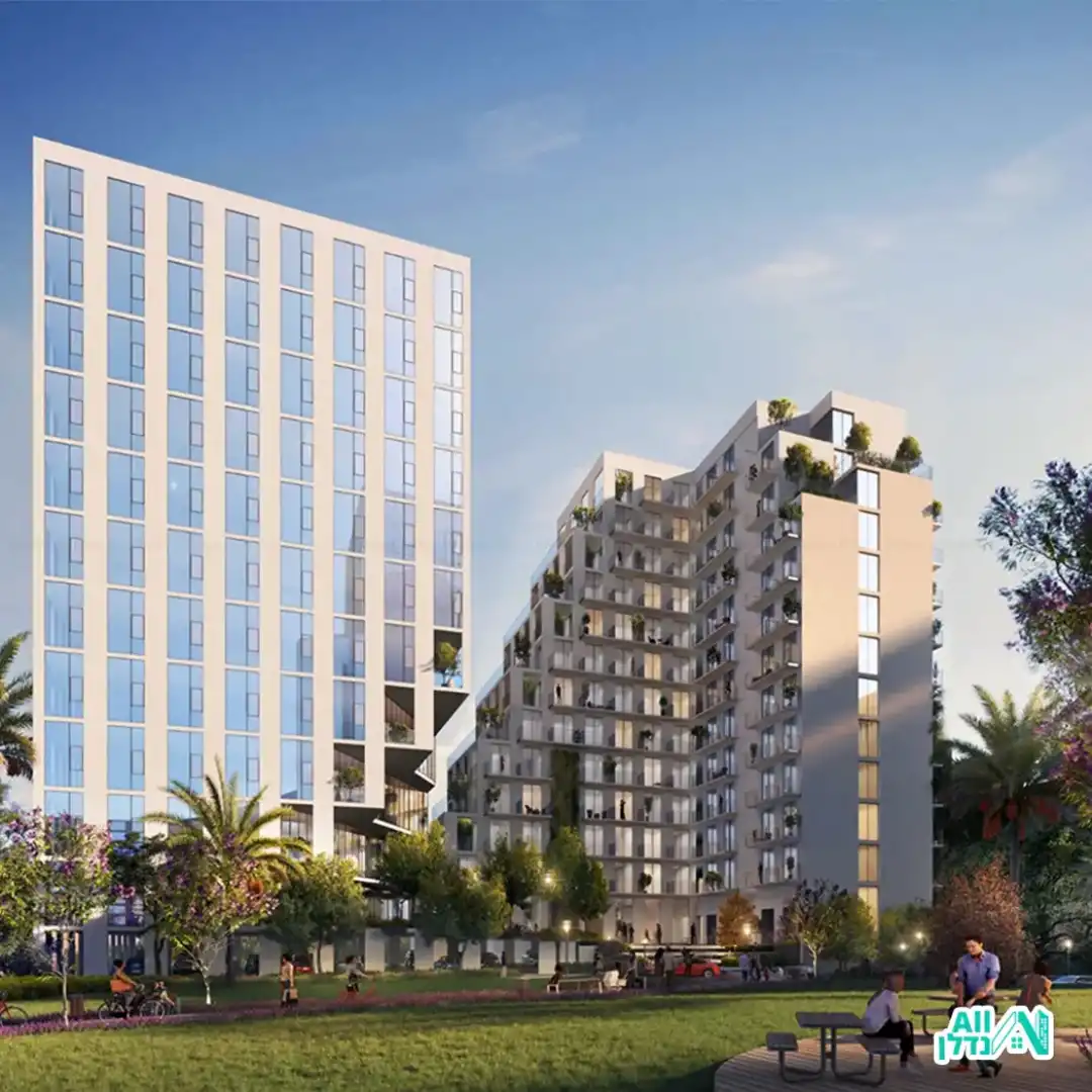 הדמייה של בניינים כחלק מפרוייקט נדלן