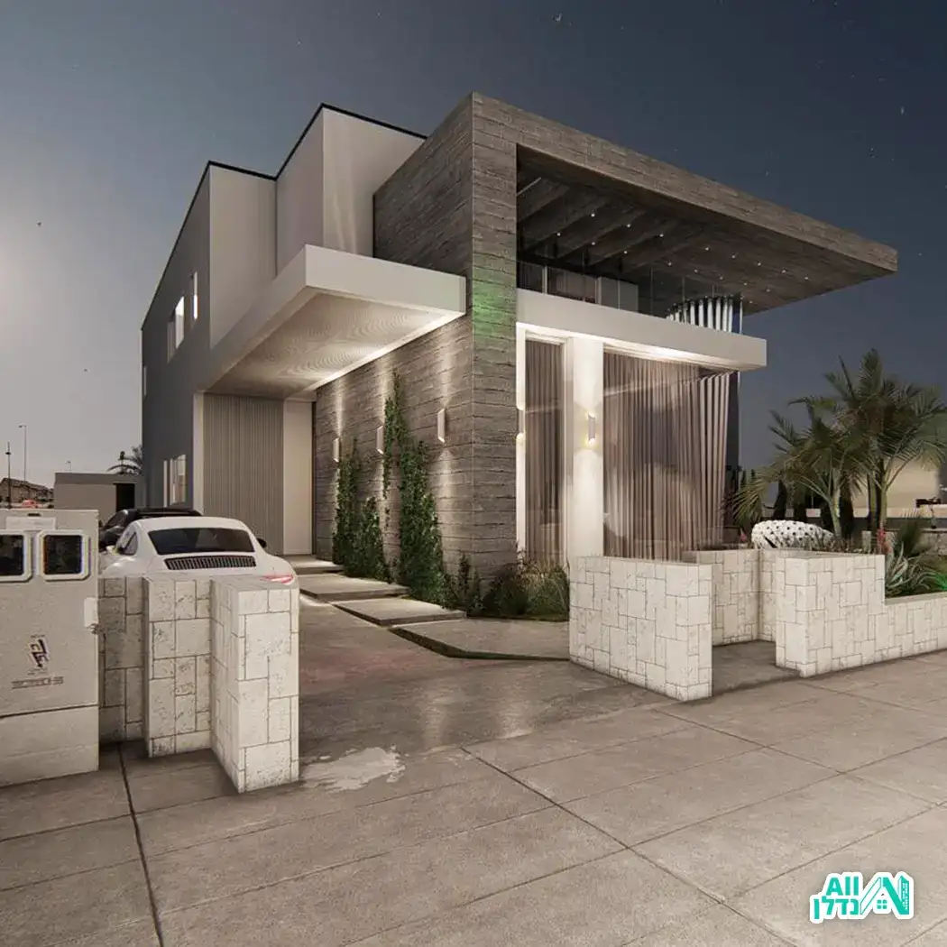 הדמיה של בית עם חלון ענק המשקיף לבחוץ, בצד פינת אוכל וסלון בקונספט אופן פלור