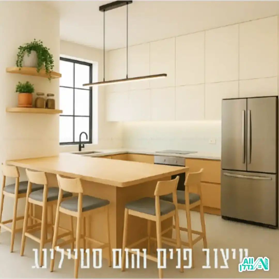 עיצוב חלל המטבח ופינת אוכל