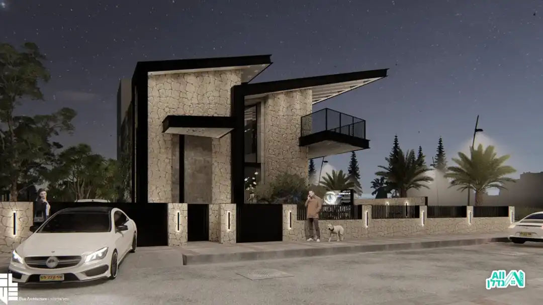 כניסה לנכס יוקרתי בעיצוב מרשים