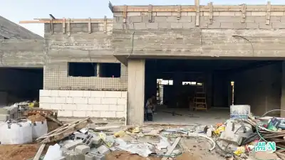 עבודות בניה במבנה לימודי