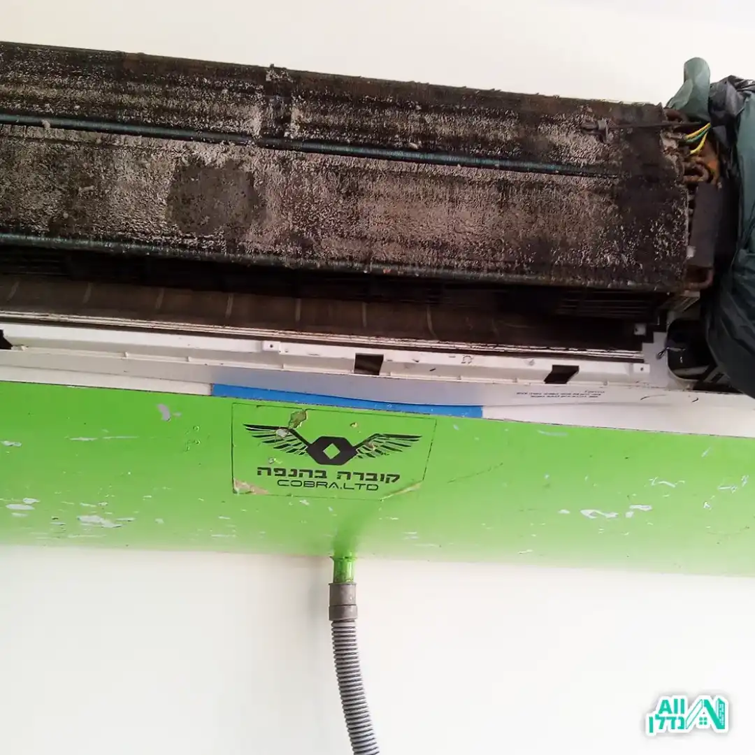 סוללת מאייד LG לפני ניקוי
