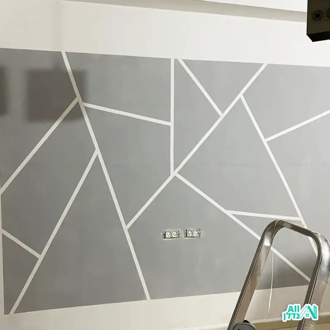 אחרי - קיר דקורטיבי לאחר צביעה