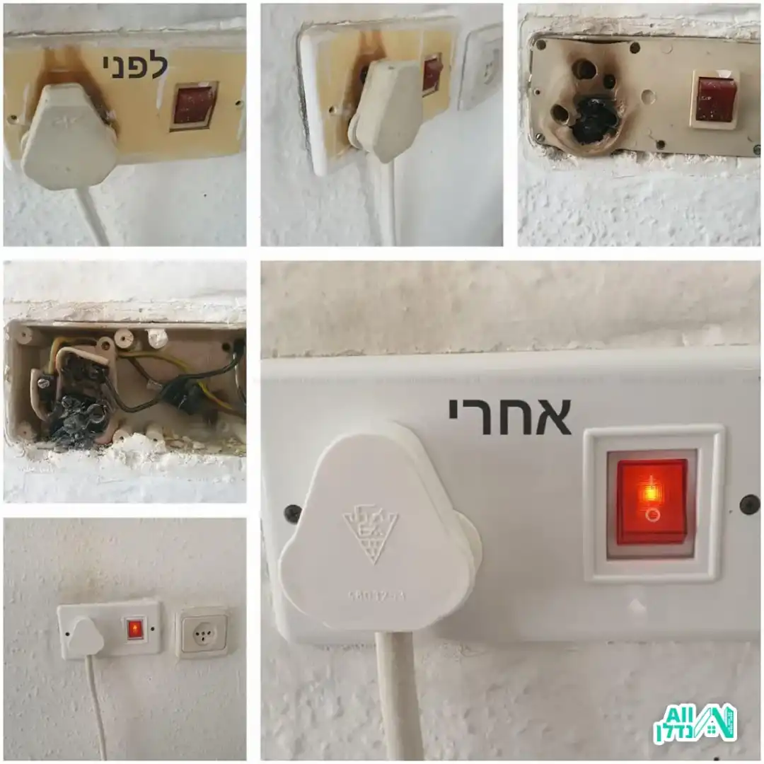 לוח חשמל עם חוטים מחוברים